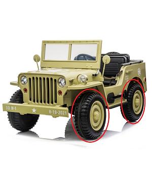 VENTA JUEGO DE RUEDAS PARA COCHE ELÉCTRICO INFANTIL JEEP MILITAR WILLYS 12 - INDALPZ00859